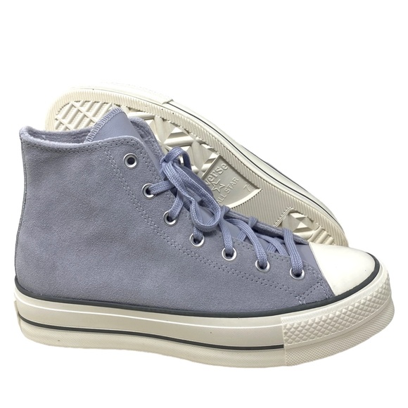Converse Ctas Lift Hi Suede Platform Shoe Women Iron Gray Skate Sneakers A03251C - Picture 8 of 10